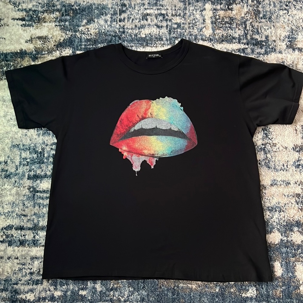 Zutter USA Sweatshirt Tee with Rainbow Lips